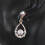 2Sets Damen Schmuckset Rosenvergoldeter Ohrringe 10