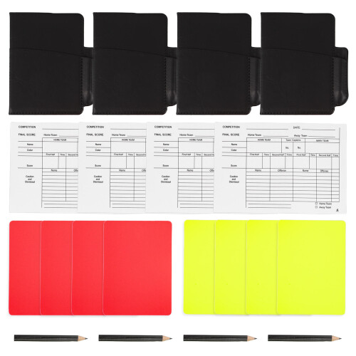 16Sets Fußball Referee Set Mit PVC Kartenhalter Und Stift Für Training