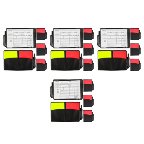 16Sets Fußball Referee Set Mit PVC Kartenhalter Und Stift Für Training 2