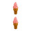 2Stk Fake Eiscreme Deko Pink PVC Imitation Eis Display Modell 8