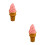 2Stk Fake Eiscreme Deko Pink PVC Imitation Eis Display Modell 4