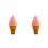 2Stk Fake Eiscreme Deko Pink PVC Imitation Eis Display Modell 9