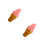2Stk Fake Eiscreme Deko Pink PVC Imitation Eis Display Modell 3