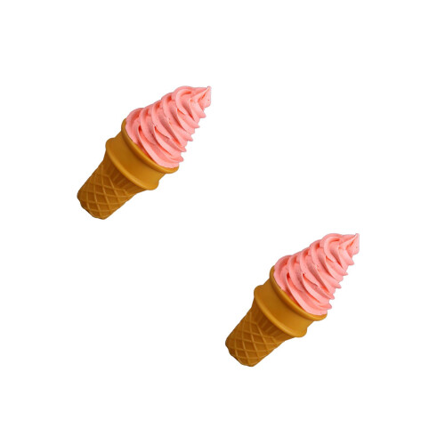 2Stk Fake Eiscreme Deko Pink PVC Imitation Eis Display Modell 2