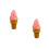 2Stk Fake Eiscreme Deko Pink PVC Imitation Eis Display Modell 7
