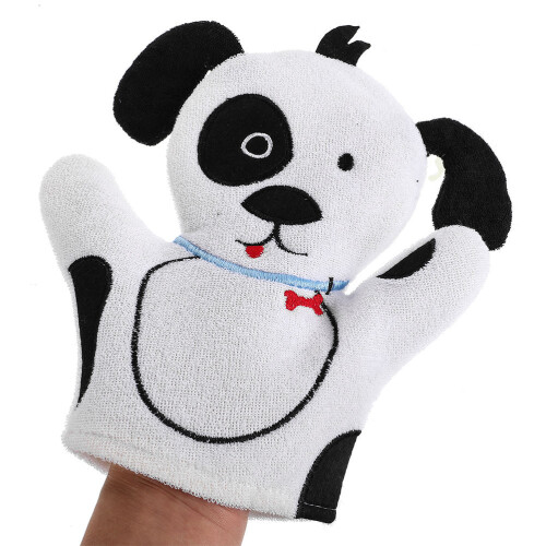 4Stk Kinder Badehandschuhe Cartoon Design Sanfte Stoffhandschuhe 1