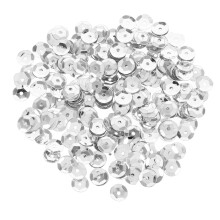 4000Stk Silberne 8Mm PVC Pailletten Lose Für DIY Dekorationen