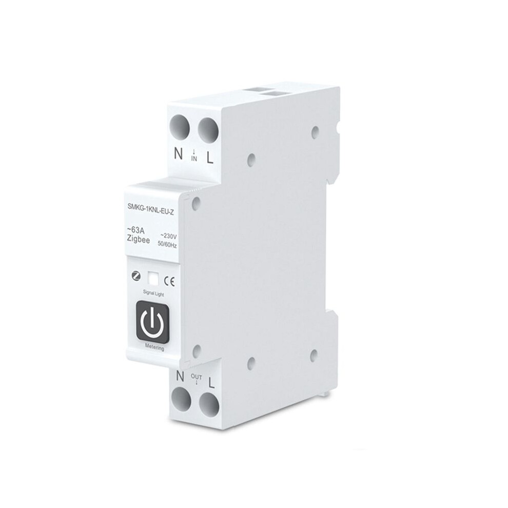 Tuya 63A 1P+N Zigbee Circuit Breaker With Metering Home Wireless Remote Control Life Alexa Home 4711758986664