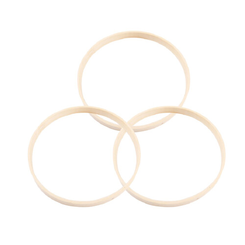 100Stk Runde Bambusringe Beige DIY Makramee Und Basteln 1