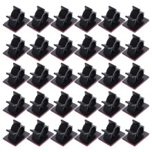 60Stk Schwarze Kabelclips PP Selbstklebend Für Kabelmanagement Zuhause
