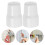 6Stk Weiße PVC Winkelventil Abdeckung Einfache Montage Bad Accessoire 7