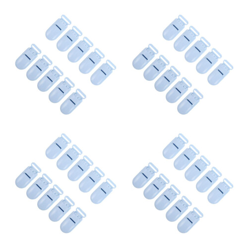 40Stk Baby -Clip Hellblau Kunststoff 1