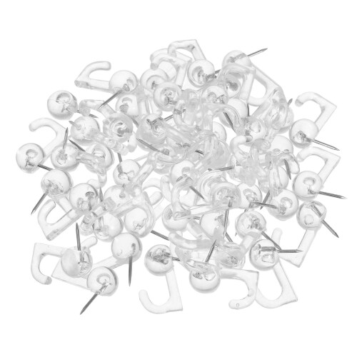 500Pcs Transparent Plastic Pushpin Hooks for Home Office Cork Boards