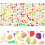 4Sheets Assorted Color Cartoon Fruit Vegetable Stickers Kids 3D Decals 7