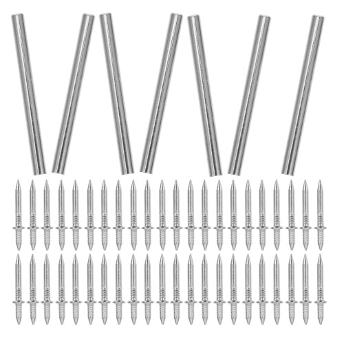 2Sets Unsichtbare Sockelnägel Für , Silberfarben 2