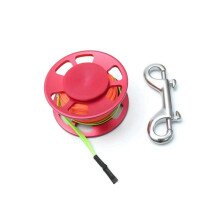 Scuba Finger Reel, Aluminum Compact Spool Reel Double Buckle Suitable for Diving Snorkeling in Wreck Cave Technology,D