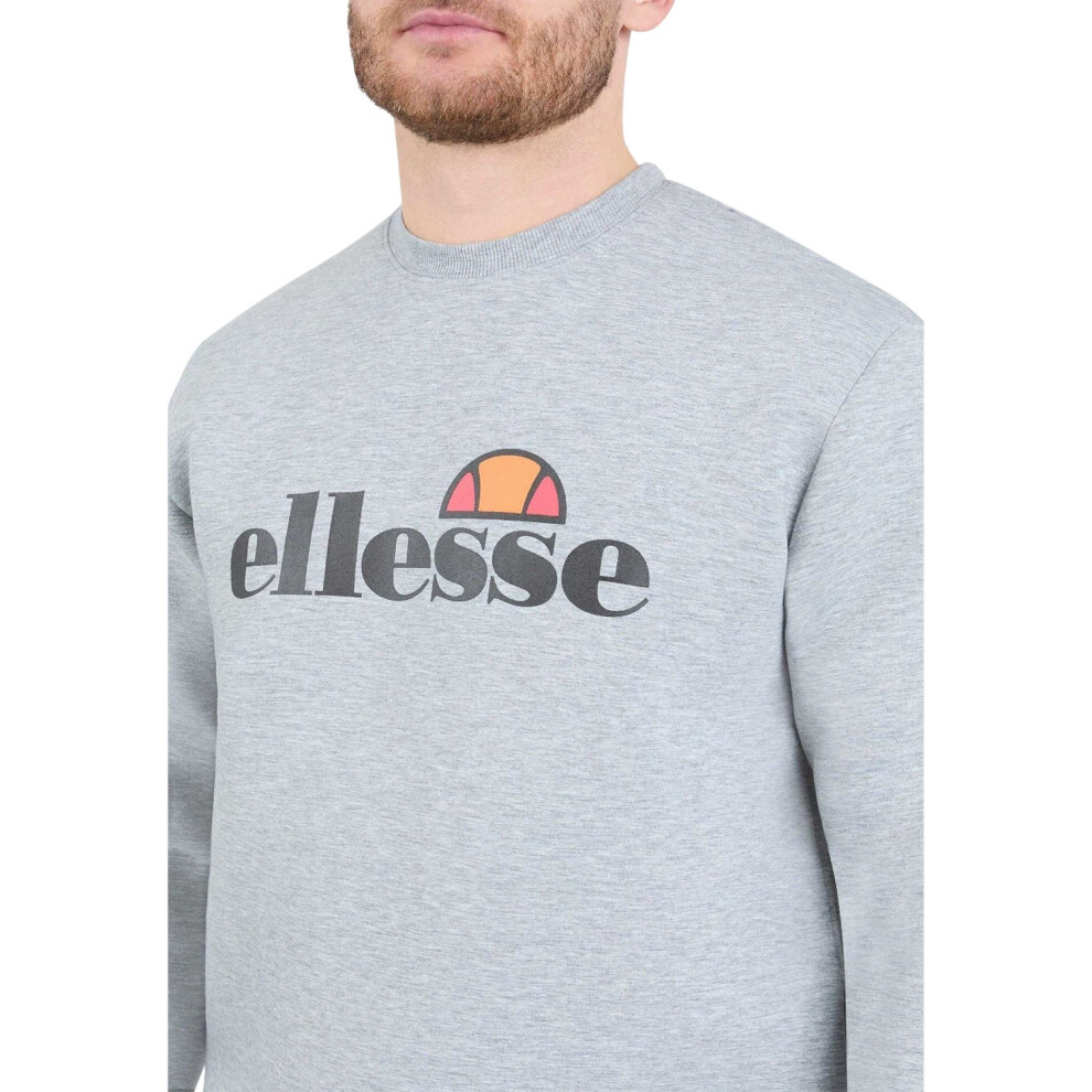 Ellesse (Xl, Light Marl) Mens Corvaro Sweatshirt Grey