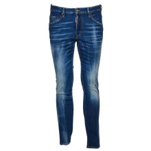 DSquared2 Mens Denim Leather Badge Skater Jeans
