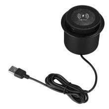 10W Fast Wireless Charger - Desktop Embedded Fast Wireless Charger with USB Port Universal for Smartphone
