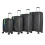 (One Size, Grey) XPLR Polypropylene Hardshell 8 Wheeled Suitcase (Pack of 4) 1
