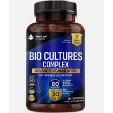 Bio Cultures Complex + Inulin & FOS — 80B CFU, 20 Strains, 60 Capsules (1-Month Supply) Probiotic Formula