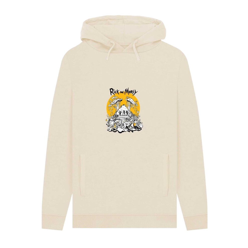 Rick And Morty (Xl, Oat) Unisex Adult Rest And Ricklaxation Hoodie Multicoloured
