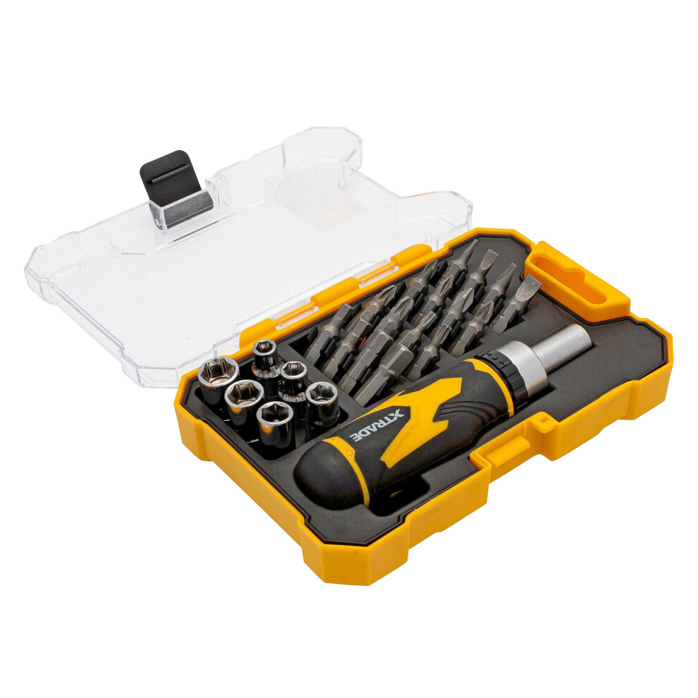 Xtrade Ratchet Bit Driver & Socket Set (Pack Of 23) 5063918176774