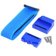RC-Auto-Upgrade-Teile, Batteriehalter Aus Aluminiumlegierung für 1/10 F-150aptor R 4X4 RC-Auto, Blau