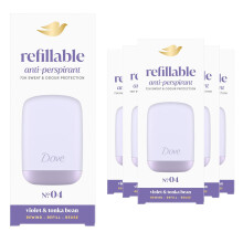 Dove No. 4 Violet & Tonka Bean Anti-Perspirant Kit & 35ml Refill, 6pk