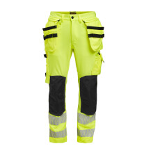(40L, Yellow/Black) Jobman Mens Craftsman Stretch Hi-Vis Trousers