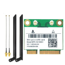 RTL8852BE WIFI6-Karte + 2 X Antennen AX1800M WiFi Bluetooth5.2 2,4 GHz/5 GHz WIFI-Kartenadapter 802.11ax für Win10/Win11