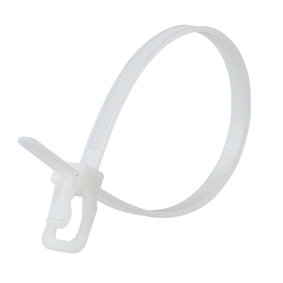 (355Mm, White) Retyz Reusable Cable Ties (Pack Of 100) 5063918184984