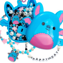 Kit de Pulseras Original Squishmallows Boyle The Bat, Crea 3 Accesorios