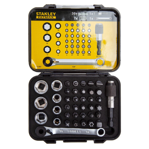 STANLEY Stanley 1/4 Drive Socket & Spanner Set (Pack of 39) 1