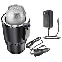 2 in 1 Intelligent Cold & Warm Car Cup with Cooling and Heating Functions Insulation Drink Cooler for Tumblers US Plug B