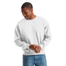 (L, White) Fruit of the Loom Unisex Adult Supercotton Sweatshirt