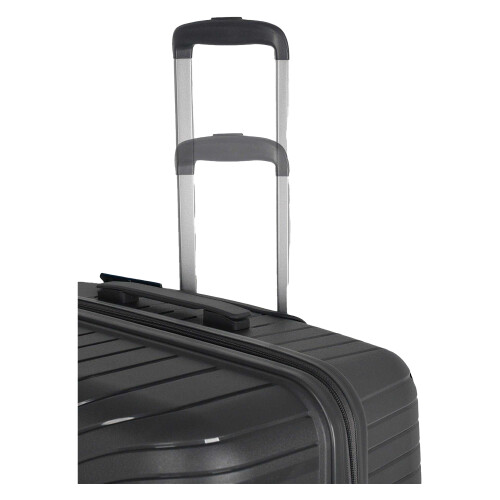 (32in, Grey) Public Dealz Polypropylene Hardshell Luggage Set 2