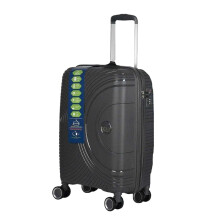 (One Size, Grey) XPLR Polypropylene Lightweight Hardshell 8 Wheeled Suitcase (Pack of 3)