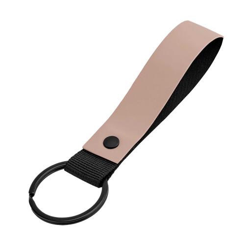 BagBase (One Size, Nude Pink) Bagbase Matte PU Coating Keyring