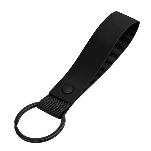 BagBase (One Size, Black) Bagbase Matte PU Coating Keyring