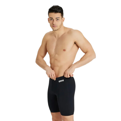 Arena (34R, Black/White) Arena Mens Solid Jammer Shorts 2