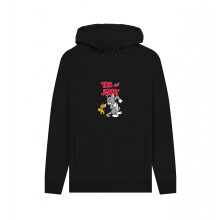 (L, Black) Tom And Jerry Unisex Adult Cheese Hoodie
