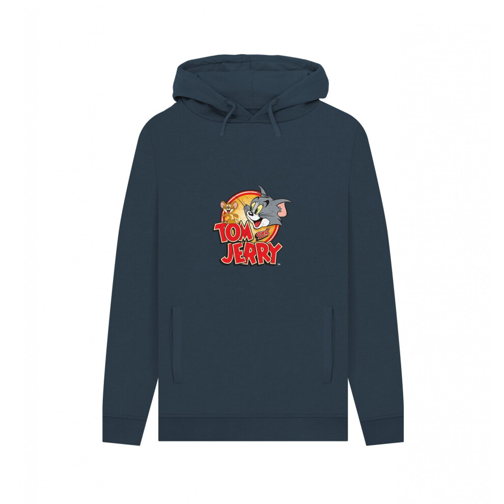 Tom And Jerry (Xxl, Navy) Unisex Adult Graphic Vintage Hoodie