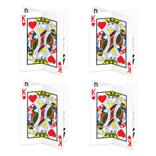 Beistle 4-Pack de Centre de Table 3-D Cartes à Jouer pour Fêtes Thématiques Casino, Décorations de Soirée Jeux 12"