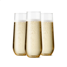 TOSSWARE POP 9oz Flute SET VAN 24, Premium Kwaliteit, Recyclebaar, Onbreekbaar & Kristalhelder Plastic Champagneglazen