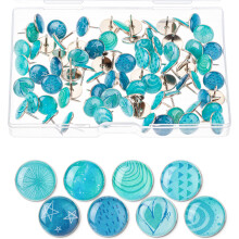 Mr. Pen- Decoratieve Duimspijkers, 80 stuks, 8 Unieke Ontwerpen (Ocean Swirl)