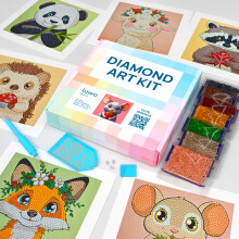 LuwoArte 6 Pack Diamant Schilder Kits voor Volwassenen - Schattige Dieren-Thema Kits - DIY Volledige Drill