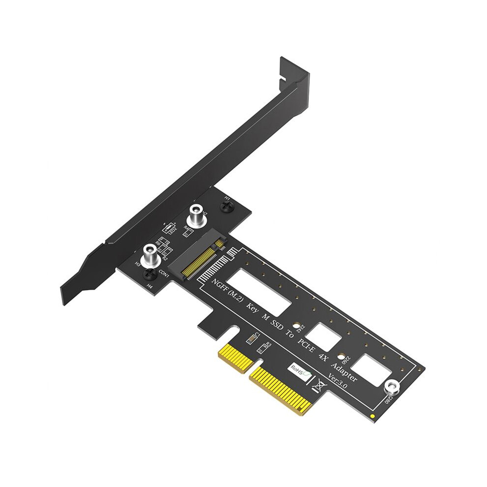 M.2 Ngff Pcie Ssd To Pci Express 3.0 X4 Host Adapter Card Support M.2 Pcie (Nvme Or Ahci) Type 2242 2260 280 Black 4712458694736