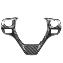 Car Steering Wheel Buttons Trim Frame 84250-02560 for RAV4 Ralink 2014-2018 Carbon Fiber