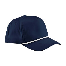 (One Size, Navy/White) Beechfield Unisex Adult Rope Detail Golf Cap